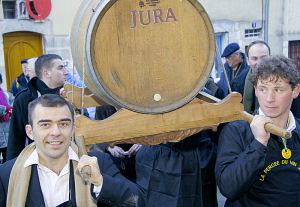 Jean-François Ryon lors de la percée du Vin Jaune